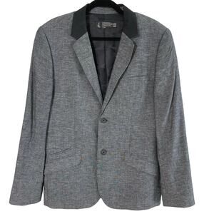 NEW Howe Size 42 Men's Sport Coat Blazer Jacket Cotton Linen Black Formal Work